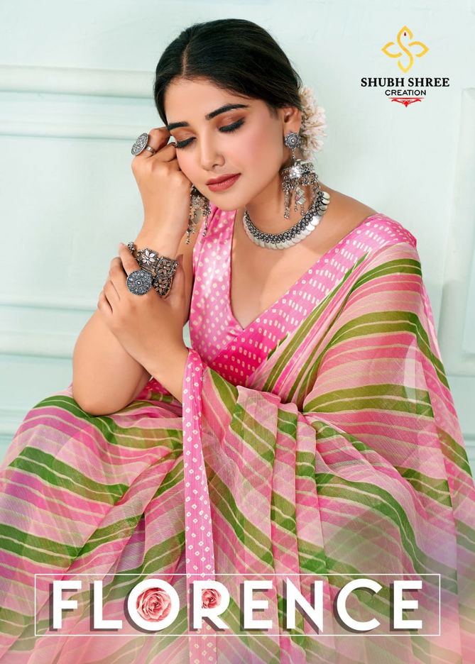 Florence By Shubh Shree Chiffon Printed Sarees Catalog